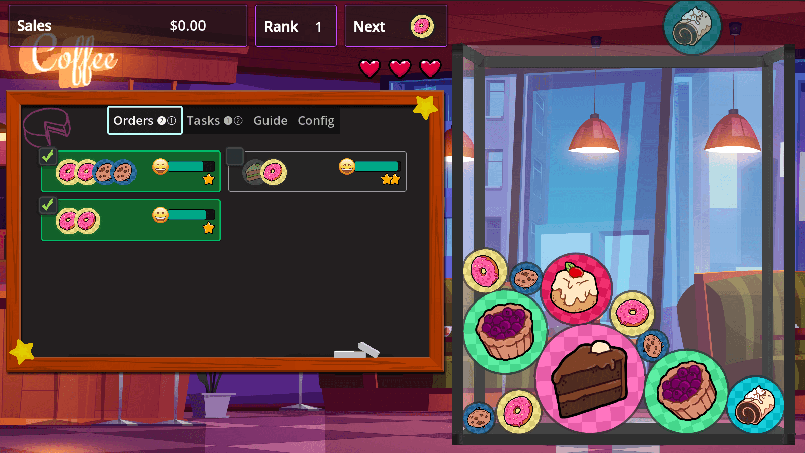 Gameplay screenshot of my game Cafepop